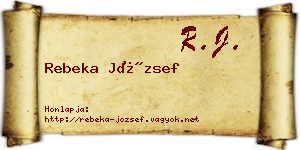 Rebeka József névjegykártya
